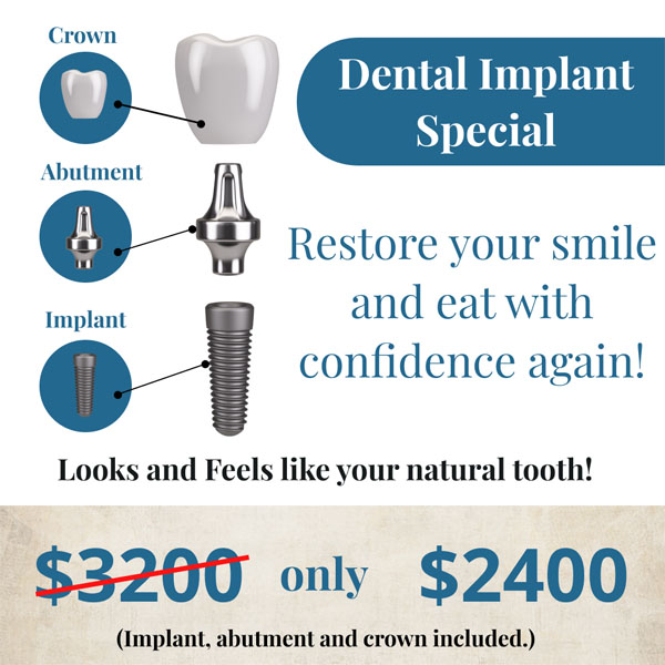 Dental Implant Special - Only $2400